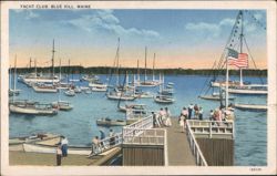 Yacht Club, Blue Hill, Maine Postcard