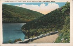 Mountain Road and Jordan Pond, Acadia National Park Postcard