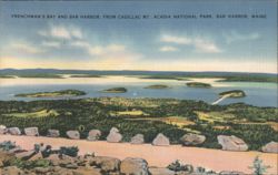 Frenchman's Bay and Bar Harbor From Cadillac Mt. Postcard