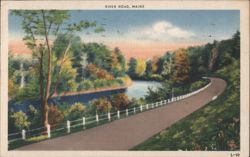 River Road, Maine Postcard