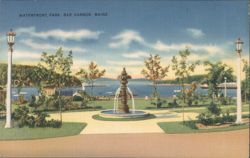 Waterfront Park, Bar Harbor, Maine Postcard