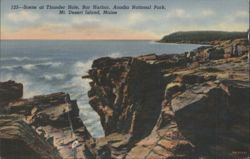Scene at Thunder Hole, Acadia National Park, Maine Postcard