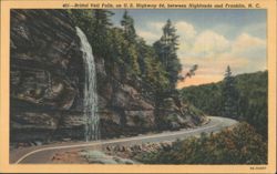 Bridal Veil Falls, on U.S. Highway 64 Postcard