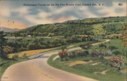 Picturesque Curves on the Rip Van Winkle Trail, Catskill Mts. Postcard