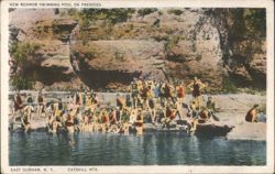 New Roxmor Swimming Pool on Premises, Catskill Mts. Postcard