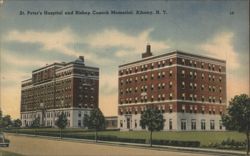 St. Peter's Hospital and Bishop Cusack Memorial Postcard