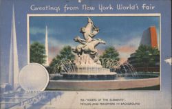 Riders of the Elements, New York World's Fair Postcard