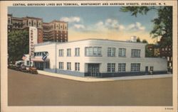 Central Greyhound Lines Bus Terminal, Syracuse, NY Postcard