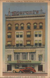 Hotel Pieroni's Restaurant, Park Square, Boston Postcard