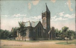 First M.E. Church, Rock Island, IL Postcard