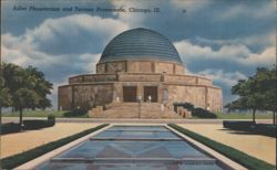 Adler Planetarium and Terrazo Promenade, Chicago, Ill. Postcard