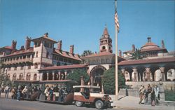 Flagler College and Sightseeing Train, St. Augustine, FL Postcard