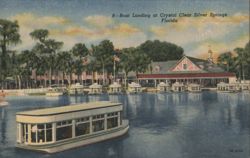 Boat Landing at Crystal Clear Silver Springs Postcard