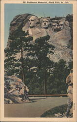 Mt. Rushmore Memorial, Black Hills, SD Postcard