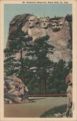 Mt. Rushmore Memorial, Black Hills Postcard