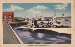 Submarine Base, Groton, Conn. Postcard