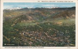 Beautiful Boulder, Colorado From The Air Postcard