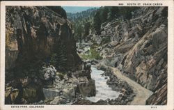 South St. Vrain Cañon, Estes Park, Colorado Postcard