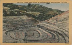 Utah Copper Mine, Bingham Canyon Postcard