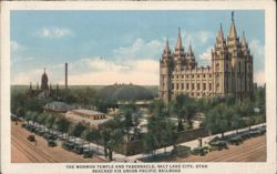 The Mormon Temple and Tabernacle, Salt Lake City, UT Postcard