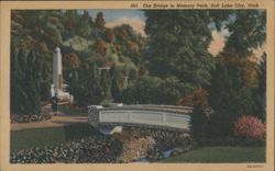 The Bridge in Memory Park, Salt Lake City, Utah Postcard