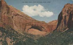 The Great Arch, Zion National Park, Utah Postcard