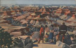 Hopi Indians Overlooking the Grand Canyon Postcard