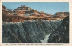The Granite Gorge from Bright Angel Trail, Grand Canyon Postcard