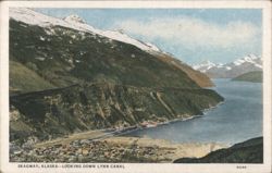 Skagway, Alaska, Looking Down Lynn Canal Postcard