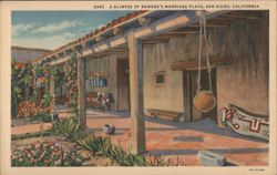 A Glimpse of Ramona's Marriage Place, San Diego, CA Postcard