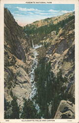 Illilouette Falls and Canyon, Yosemite National Park Postcard