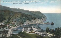 Wm. Wrigley, Jr. Residence, Avalon Bay, Catalina Island Postcard