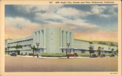 NBC Radio City, Sunset and Vine, Hollywood, California Postcard