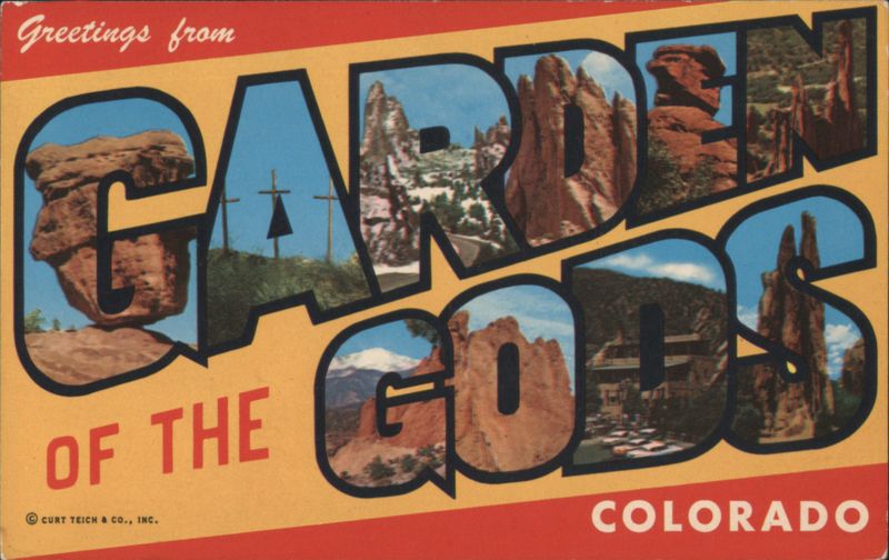 Large Letter Greetings from Garden of the Gods, Colorado Colorado Springs