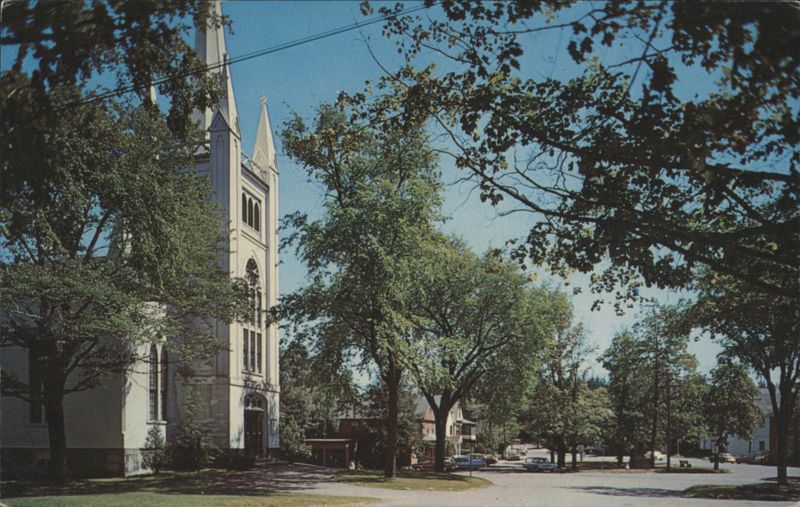 North Parish Church and Hay Scales Exchange, North Andover, MA Massachusetts