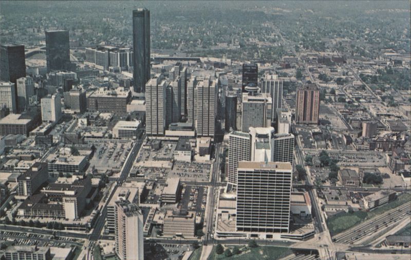 Aerial of Peachtree Center, Atlanta, GA Georgia