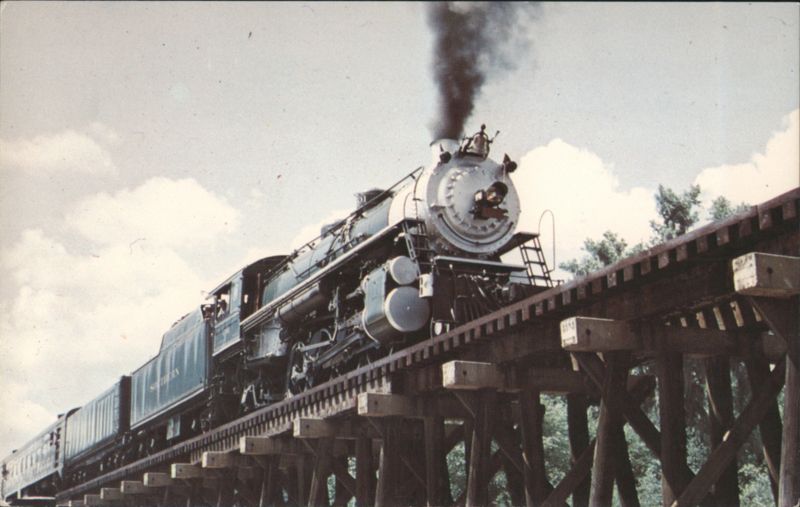 Southern Railway Locomotive No. 4501 on Trestle Bridge Fargo Georgia