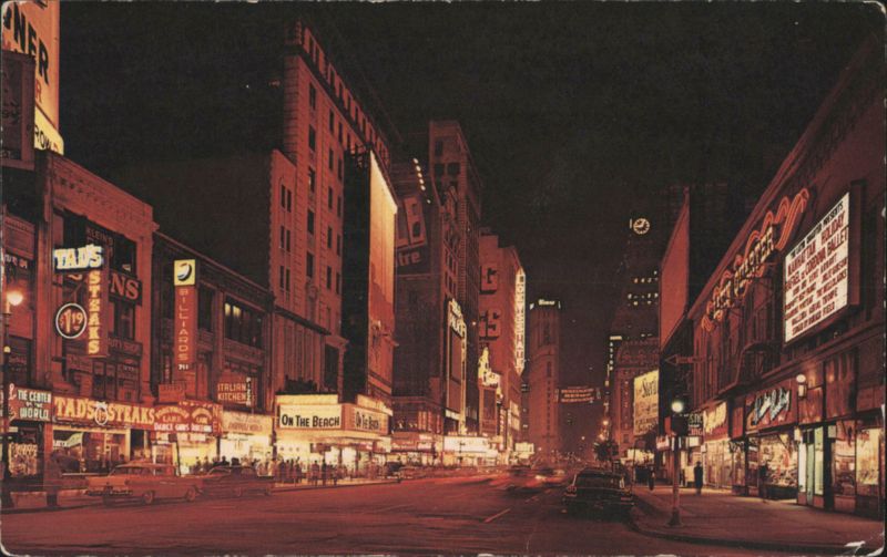 Seventh Avenue at Night, New York City
