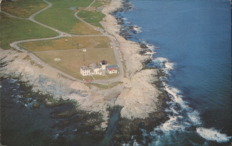 Aerial View of Beaver Tail Lighthouse, Jamestown, RI Rhode Island