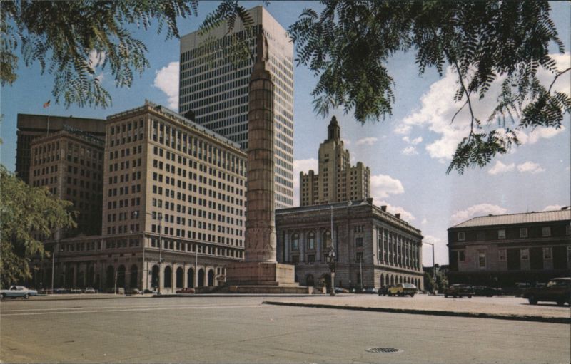 Financial District & World War Memorial, Providence, RI Rhode Island