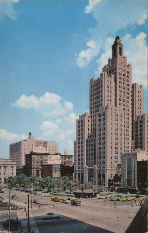 The Mall Showing Industrial Trust Building, Providence, R.I. Rhode Island