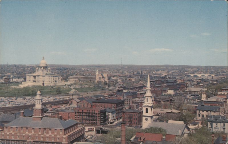 Providence, RI, Panoramic View with State House Rhode Island