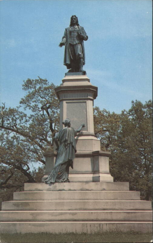 Roger Williams Statue and the Muse of History, Providence, RI Rhode Island