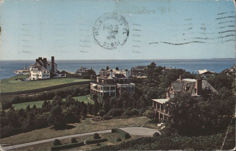 Elegant Summer Homes along Bluff Avenue, Watch Hill, RI Rhode Island