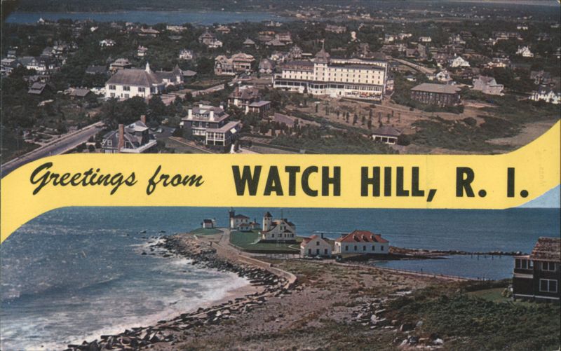 Ocean House Hotel and Lighthouse, Watch Hill, RI Rhode Island