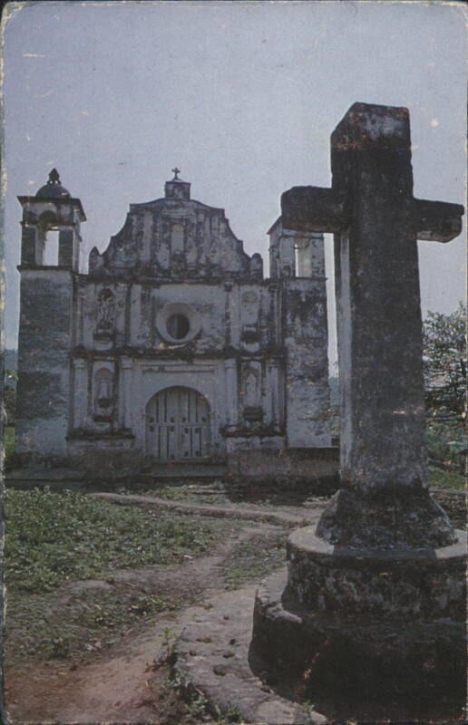 Colonial Church with Cross of Pardon, Macholoa, Honduras
