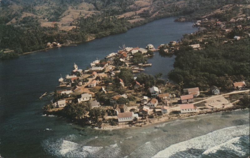 Aerial View of French Harbor, Roatan, Bay Islands Honduras