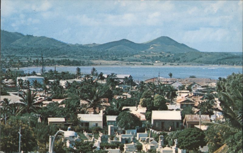 View of Puerto Plata from Market Place Dominican Republic