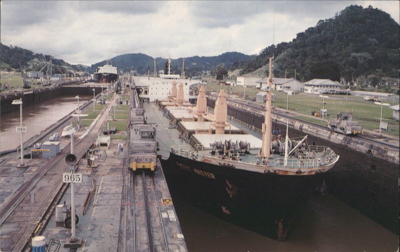 Pacific Master Ship in Miraflores Locks, Panama Canal