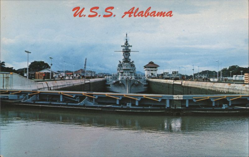 U.S.S. Alabama Battleship in Panama Canal Frank Brown